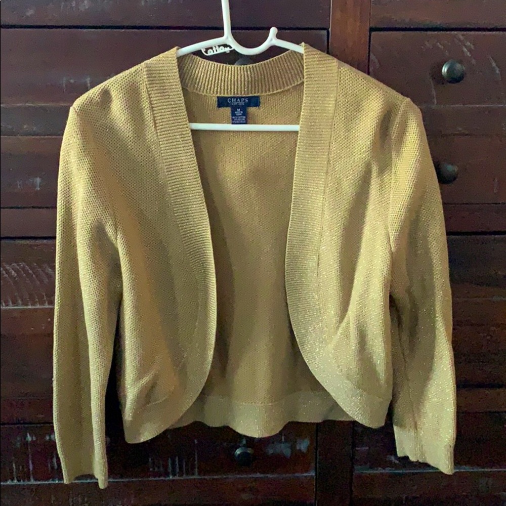 Chaps Sparkly Cropped Sweater